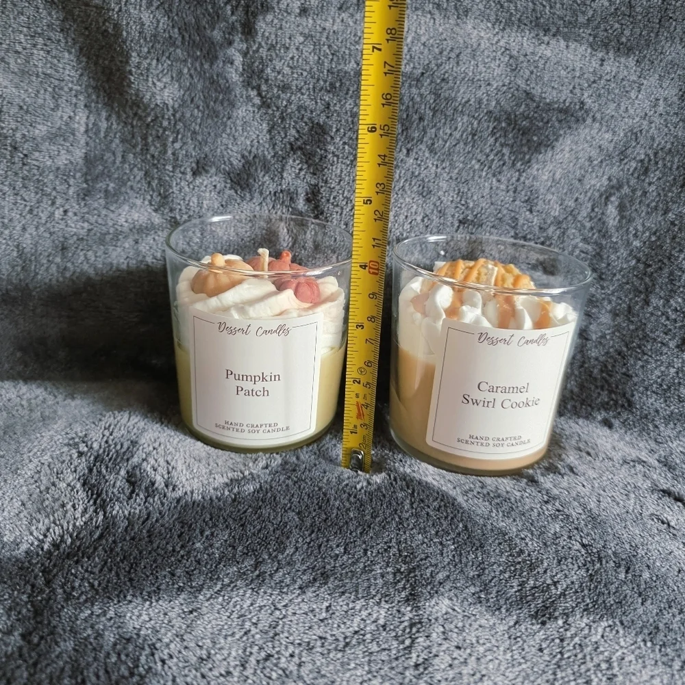 NWT harvest Thanksgiving Dessert Candles Pumpkin patch & Caramel Swirl Cookie